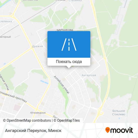 Карта Ангарский Переулок