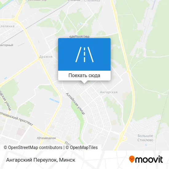 Карта Ангарский Переулок