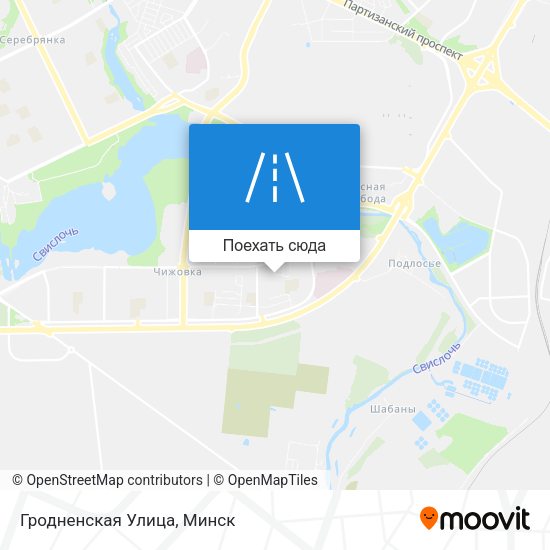 Карта Гродненская Улица
