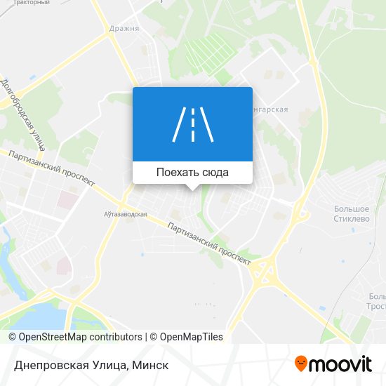Карта Днепровская Улица