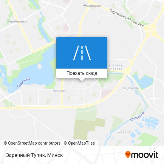 Карта Заречный Тупик