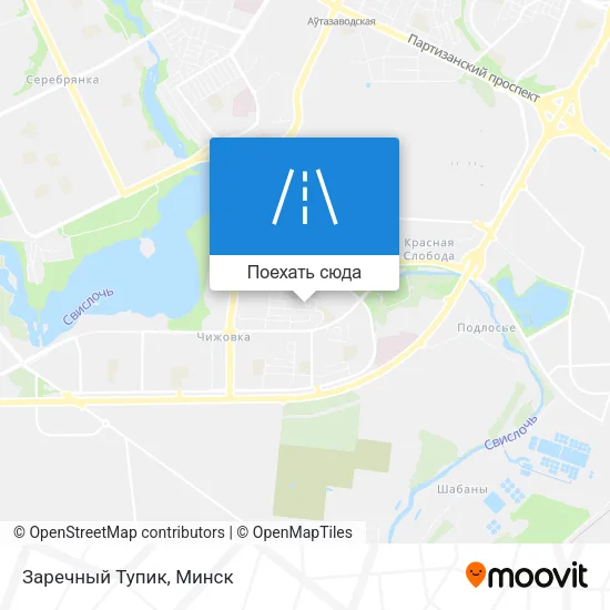 Карта Заречный Тупик