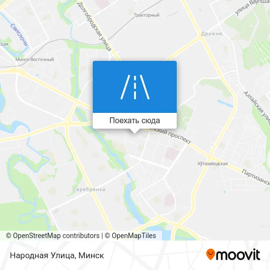 Карта Народная Улица