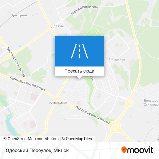 Карта Одесский Переулок