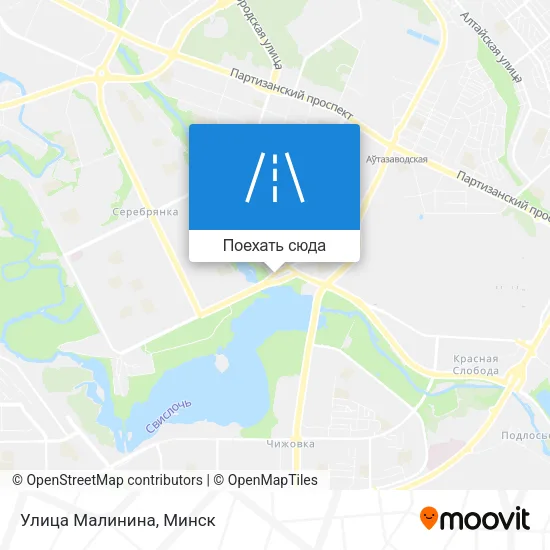 Карта Улица Малинина