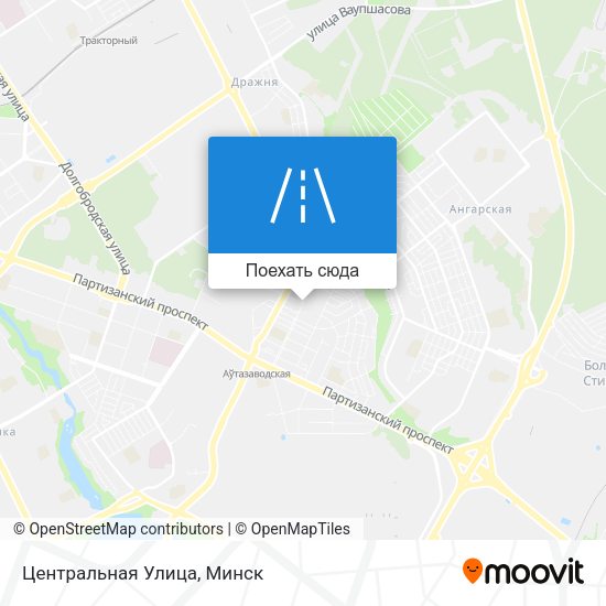 Карта Центральная Улица