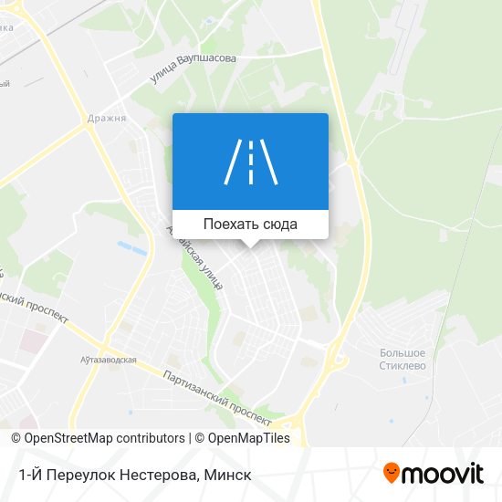 Карта 1-Й Переулок Нестерова