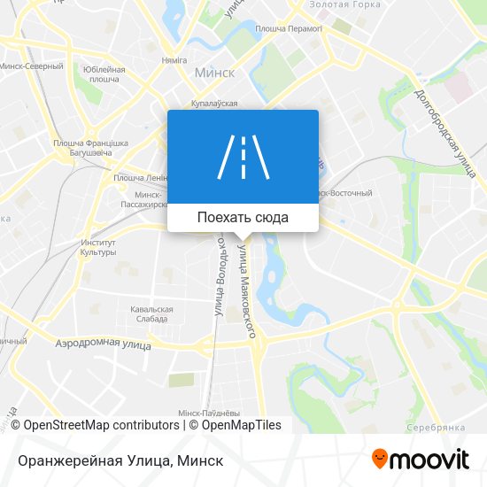 Карта Оранжерейная Улица