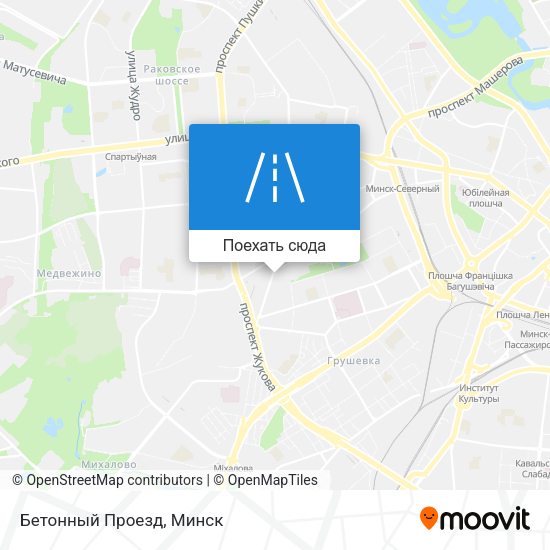 Карта Бетонный Проезд