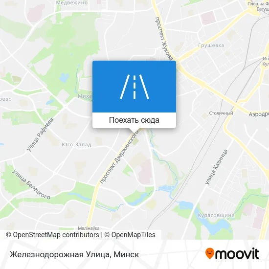 Карта Железнодорожная Улица