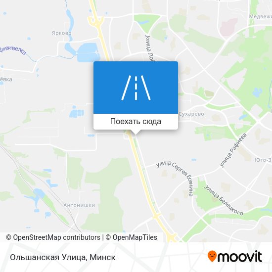 Карта Ольшанская Улица