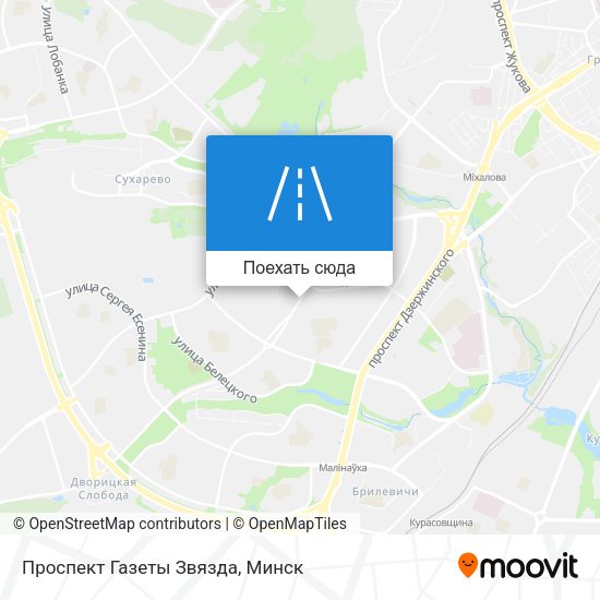 Карта Проспект Газеты Звязда