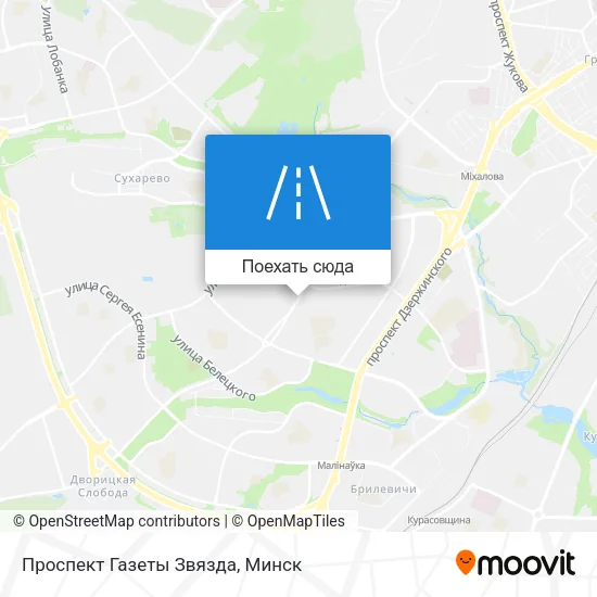 Карта Проспект Газеты Звязда