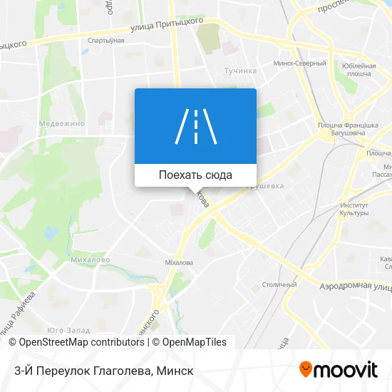 Карта 3-Й Переулок Глаголева