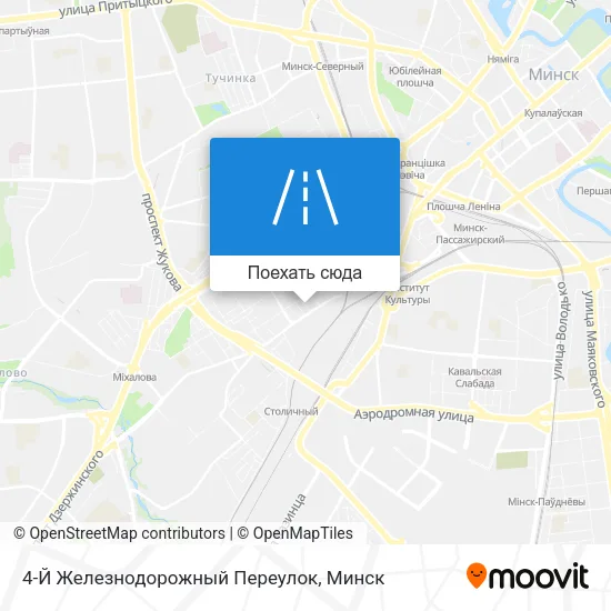 Карта 4-Й Железнодорожный Переулок