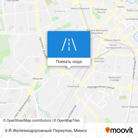 Карта 6-Й Железнодорожный Переулок