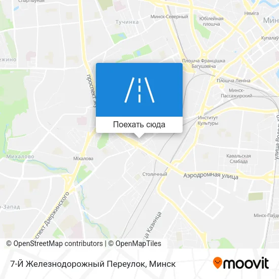 Карта 7-Й Железнодорожный Переулок