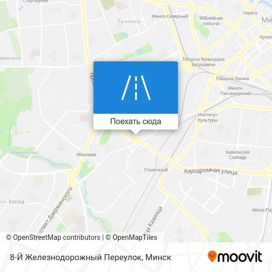 Карта 8-Й Железнодорожный Переулок