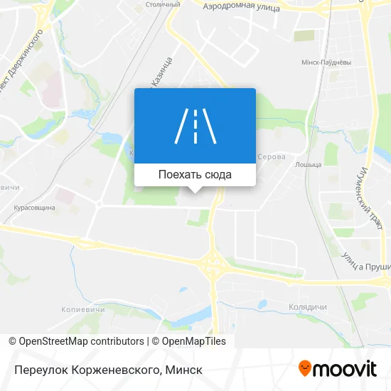 Карта Переулок Корженевского