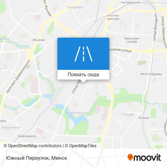 Карта Южный Переулок
