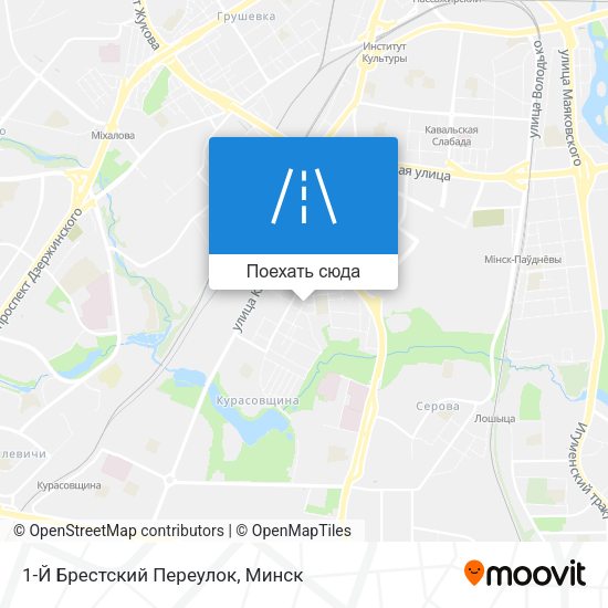 Карта 1-Й Брестский Переулок