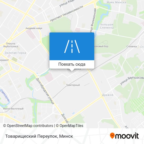 Карта Товарищеский Переулок