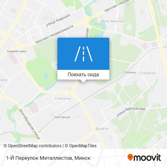 Карта 1-Й Переулок Металлистов