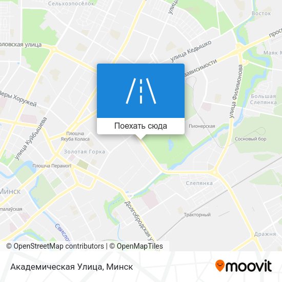 Карта Академическая Улица