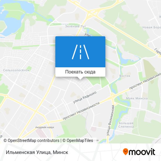 Карта Ильменская Улица