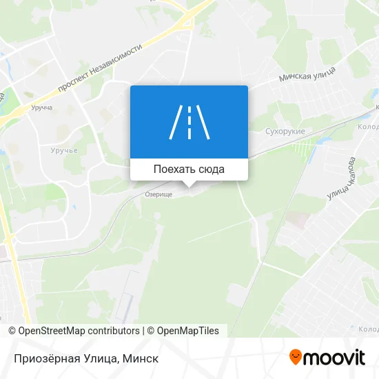 Карта Приозёрная Улица