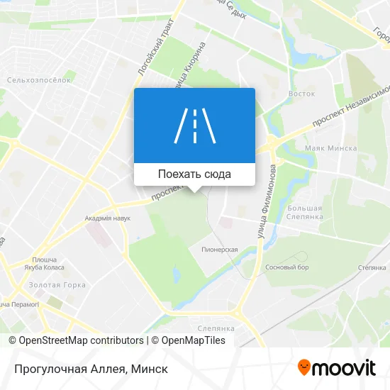 Карта Прогулочная Аллея