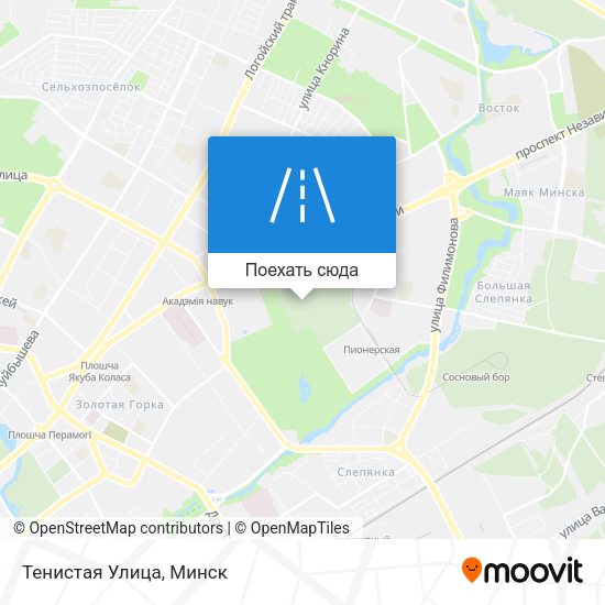 Карта Тенистая Улица