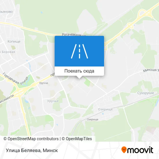 Карта Улица Беляева