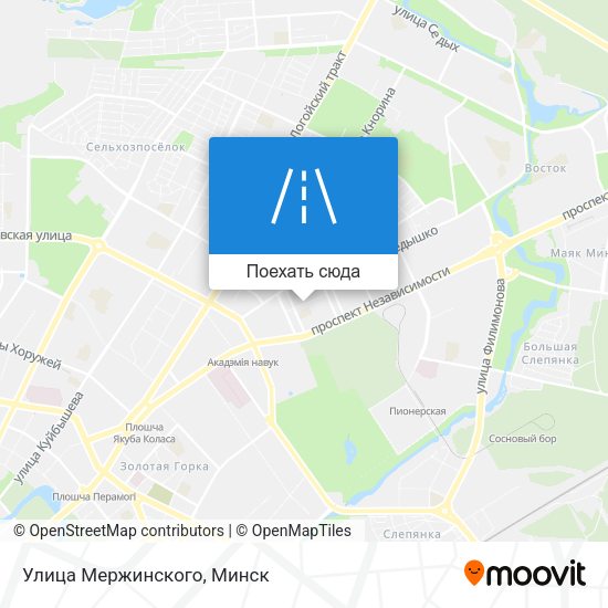 Карта Улица Мержинского