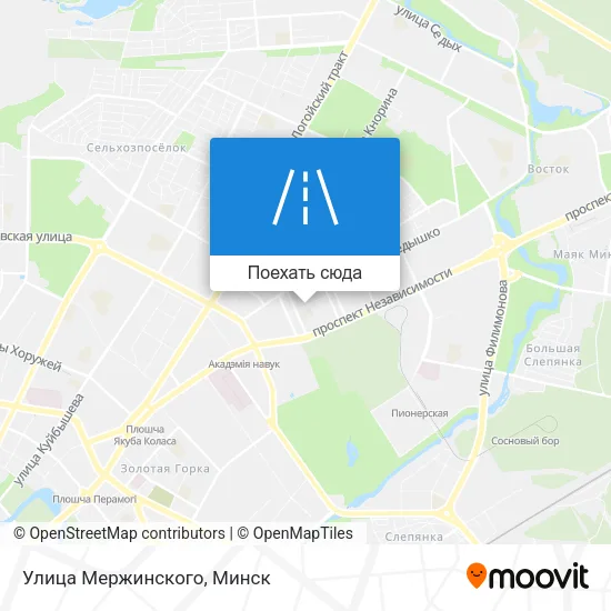Карта Улица Мержинского
