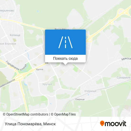 Карта Улица Пономарёва