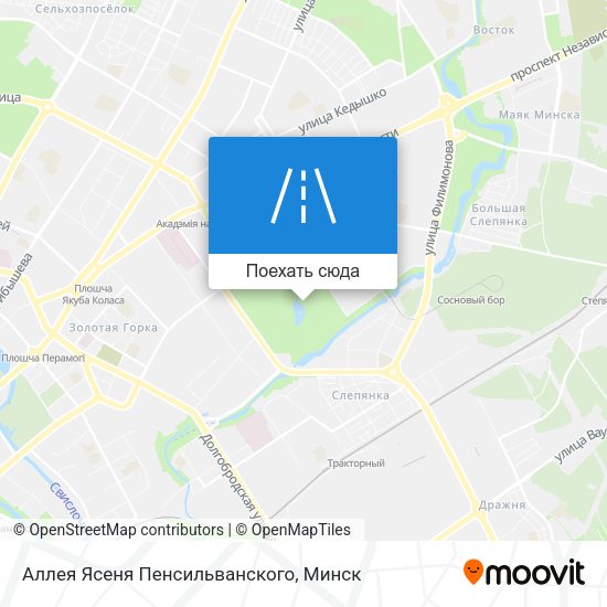 Карта Аллея Ясеня Пенсильванского