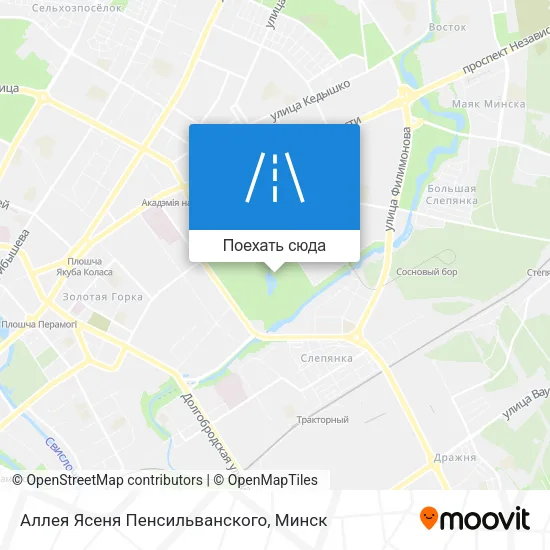 Карта Аллея Ясеня Пенсильванского