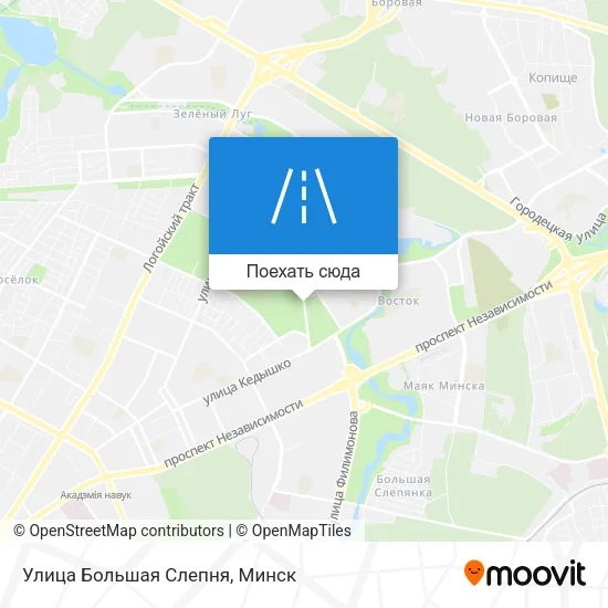 Карта Улица Большая Слепня