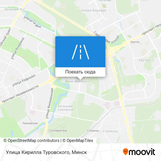 Карта Улица Кирилла Туровского