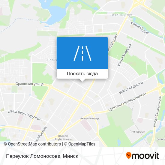Карта Переулок Ломоносова