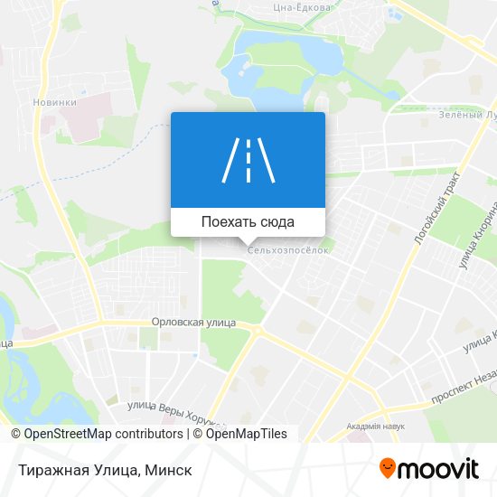 Карта Тиражная Улица