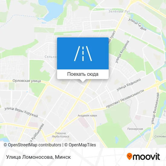 Карта Улица Ломоносова