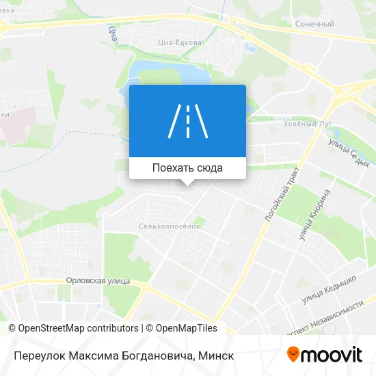 Карта Переулок Максима Богдановича