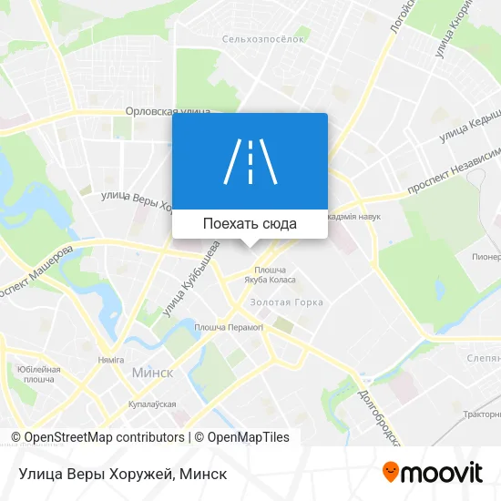 Карта Улица Веры Хоружей