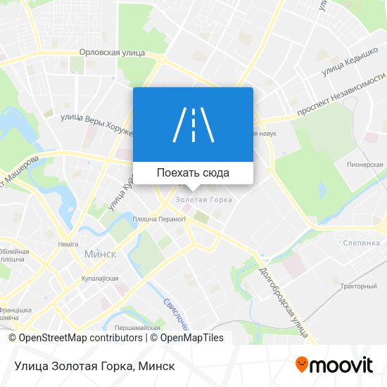 Карта Улица Золотая Горка