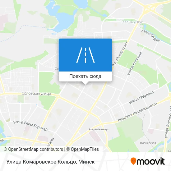 Карта Улица Комаровское Кольцо