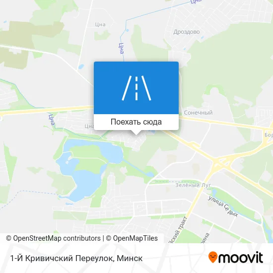 Карта 1-Й Кривичский Переулок