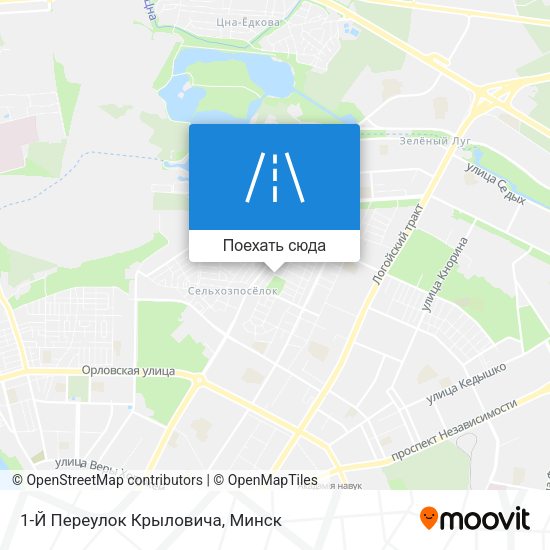 Карта 1-Й Переулок Крыловича