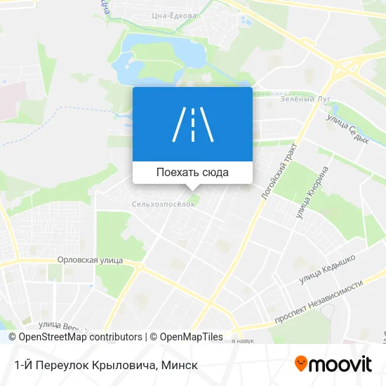 Карта 1-Й Переулок Крыловича